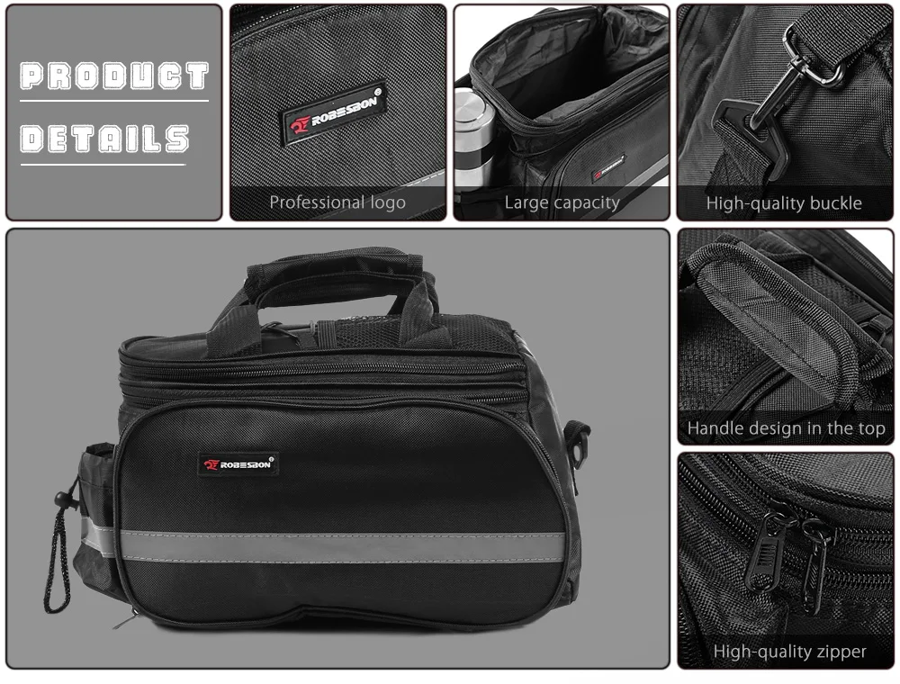 Robesbon 35L Fashionable Cycling Bicycle Bike Waterproof Rear Seat Trunk Handbag Bag