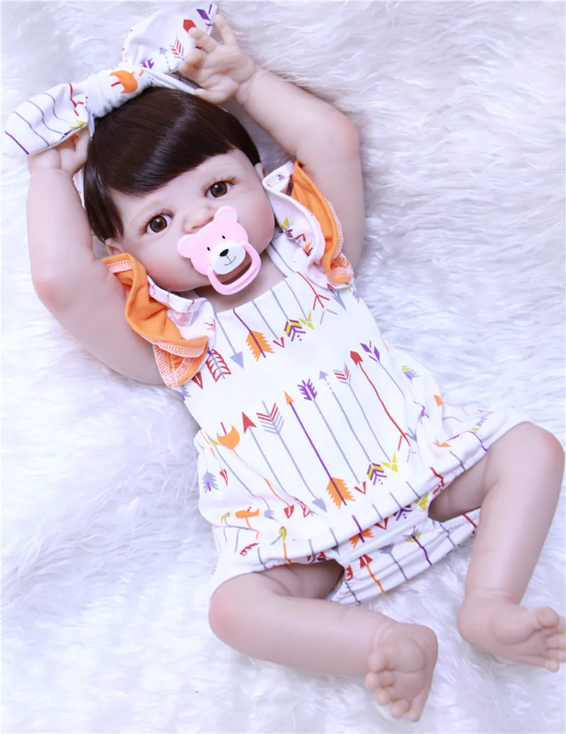 

baby alive gril reborn babies doll 55 cm full silicone reborn baby dolls Fashion girl brinquedo for girls