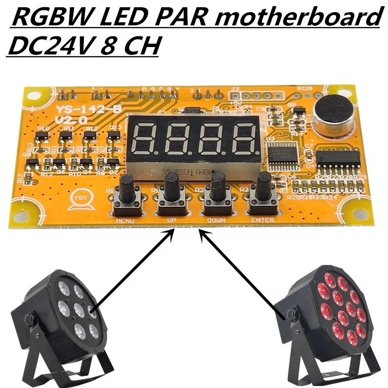 RGBW материнская плата led PAR постоянного тока DC24V|led par|7x12w parrgbw 4in1 |