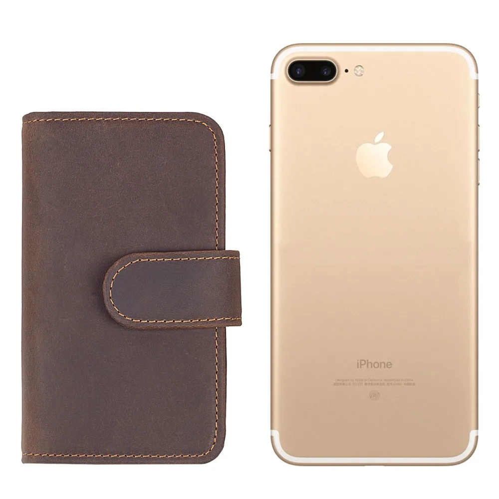 

J.M.D High Grade Crazy Horse Leather Men Wallet With Hasp Open 13 Card Slots Credit Card Holder R-8162R