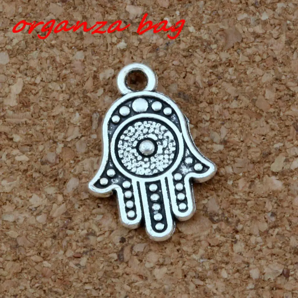 

20pcs /lots Hamsa Hand Charm Antique silver alloy Jewelry DIY Fit Bracelets Necklace Earrings 12.2x18.2mm A-377