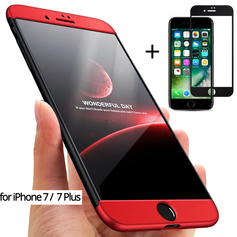 

360 Armor Rugged Full Cover for iPhone 7 / 7 Plus Hard Plastic Protection Cover for iPhone 7 Shockproof Case for iPhone 7 Plus
