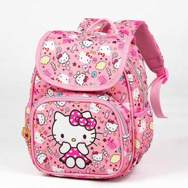 Сумка hello kitty, милая мультяшная сумка hello kitty, модная детская розовая сумка на плечо KT, PU водонепроницаемая сумка для девочек, плюшевый рюкзак на плечо - Цвет: C