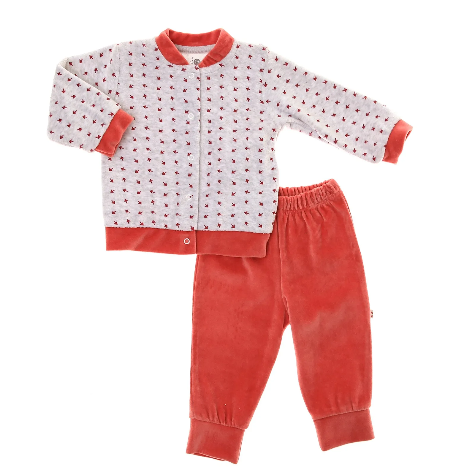 Ebebek Carmin/Бархатный пижамный комплект для маленьких мальчиков| |