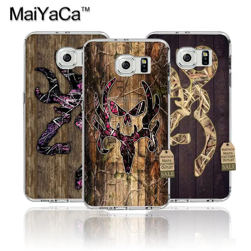 

MaiYaCa camo browning wood Transparent TPU Soft Phone Accessories Cover Case For Samsung s7 edge s8 s8plus s9 case