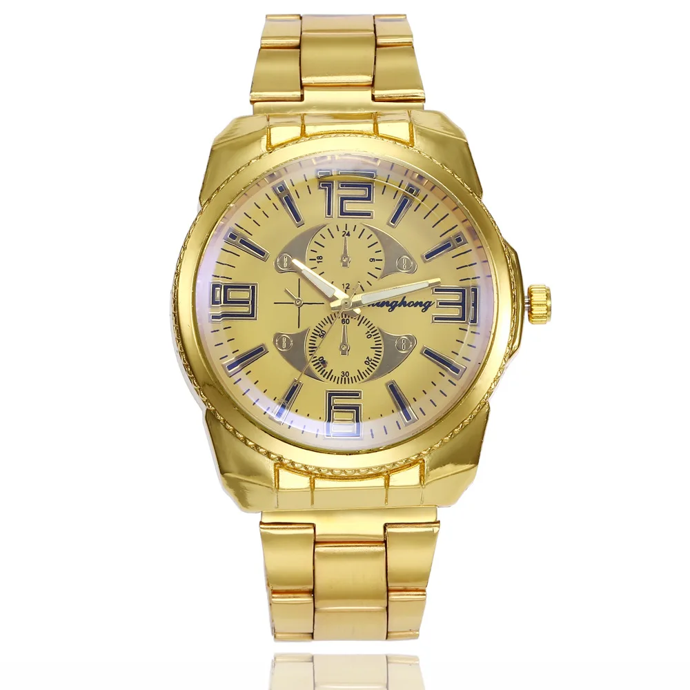 

Top Brand Watch Men Luxury Gold Stainless Steel Casual Clock Men's Watches Fashion 2019 Quartz Watches Man Reloj Hombre