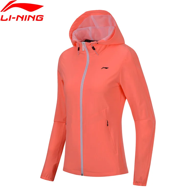 

Li-Ning Women Training Series Windbreaker Slim Fit Jacket 86% Polyester 14% Spandex LiNing Comfort Sports Coats AFDN022 CJFM18