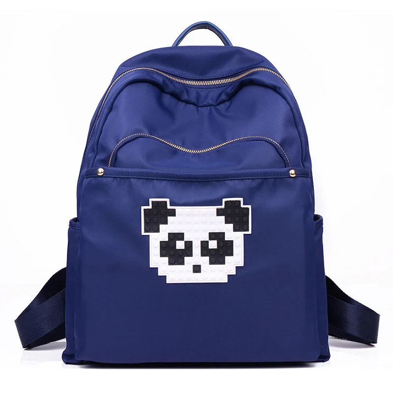 New Casual Women Backpack Female Travel Bag Bags Mochila Feminina Panda Pattern Waterproof Nylon Lady Women