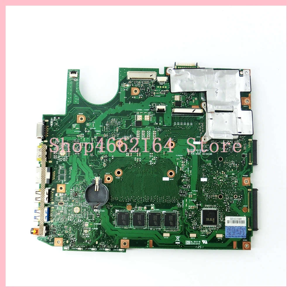  X45VD Mainboard With I3 CPU Onboard 4GB RAM GeForce GT610M For ASUS X45V X45VD Laptop motherboard 6
