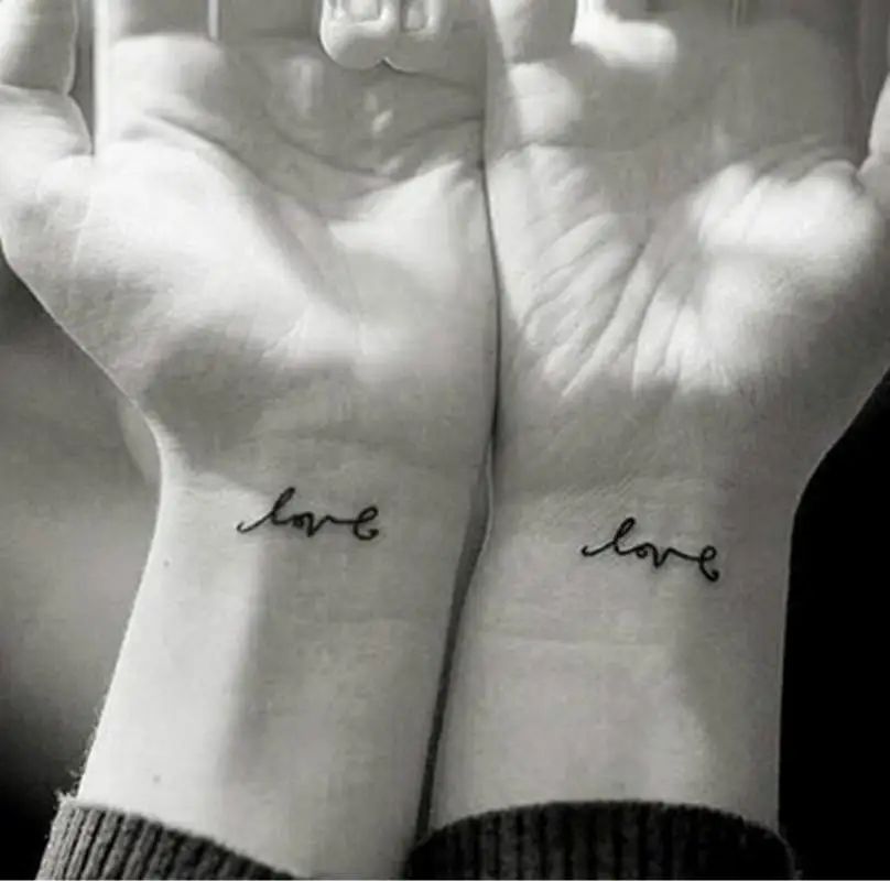 

Creative Fashion Temporary Tattoo Sticker Love Letters Pattern Waterproof Flash Tattoo Paper Body Art