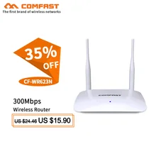 Comfast 300 Мбит/с беспроводной wi-fi маршрутизатор 2,4 ГГц Домашняя сеть точка доступа wi-fi маршрутизатор с 2* 5dBi антеннами 1WAN+ 3LAN RJ45 порты