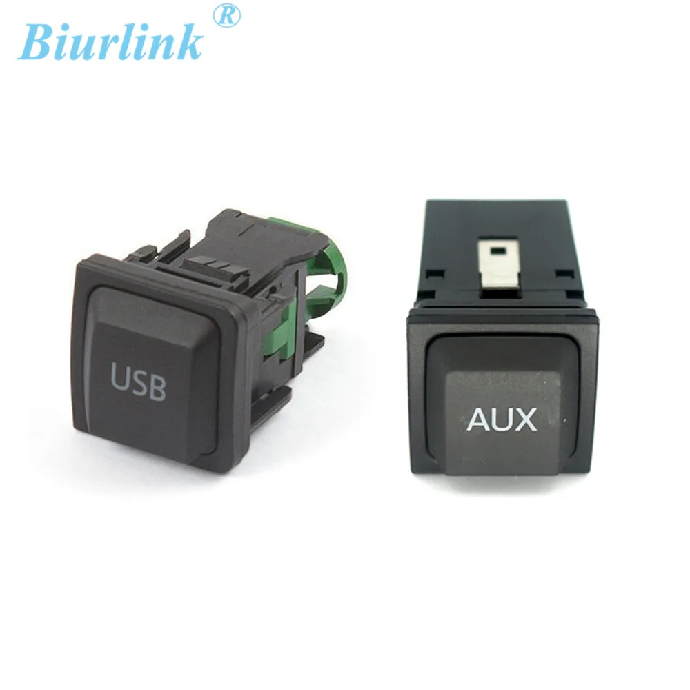 Biurlink AUX USB кнопка переключения адаптер Внешний аудио AUX USB порт Conector для Volkswagen