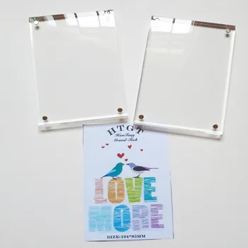 

3.5*5inch magnetic clear acrylic photo block frame