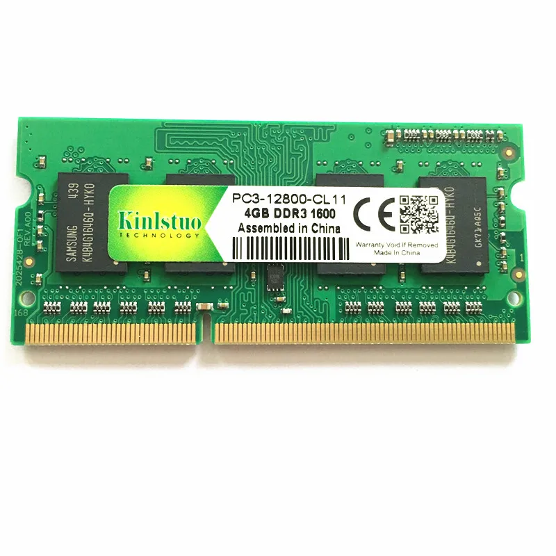 Kinlstuo высокое качество 4 Гб DDR3 SO-DIMM RAMs 1600 МГц PC3-12800s памяти ноутбука 204pin