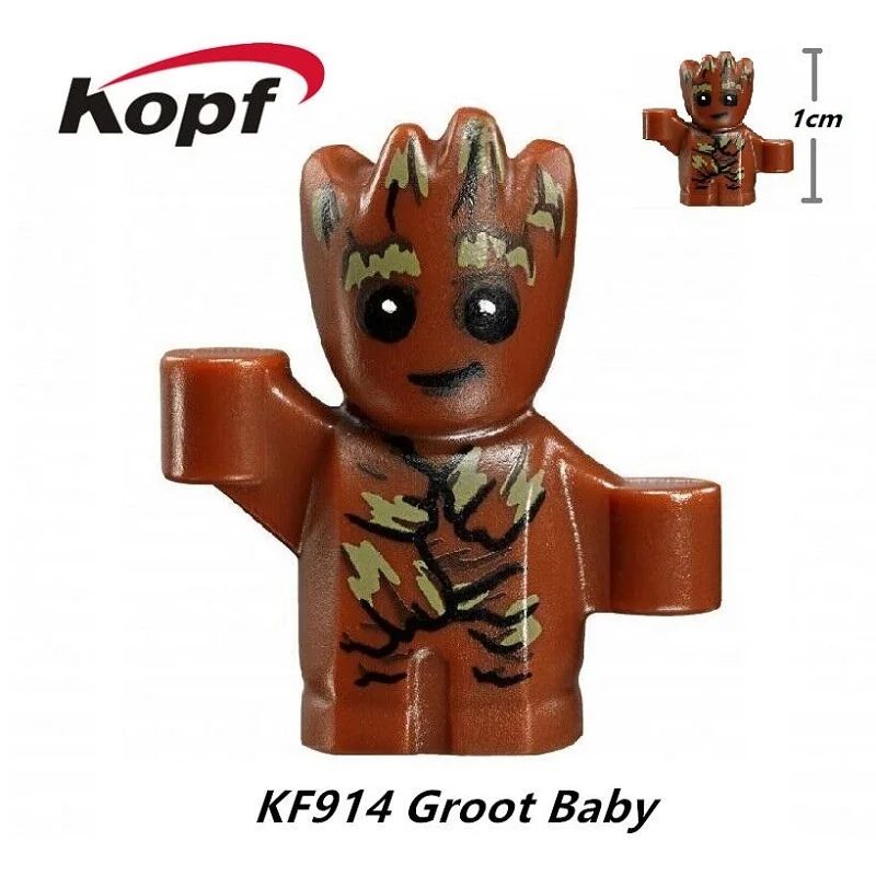 20Pcs/Set 1CM Building Blocks Guardians of The Galaxy II Groot Baby Tree Man Drax the destroyer 76081 Children Toys KF914 KF915 baby-brick : image 20Pcs/Set 1CM Building Blocks Guardians of The Galaxy II Groot Baby Tree Man Drax the destroyer 76081 Children Toys KF914 KF915 baby-brick
