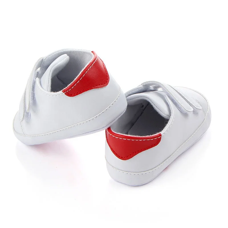 Casual Simple Pu Soft Shoes White Shoes Newborn Baby Boy Girl First Walker Autumn Soft Soles Sports Sneakers Chic