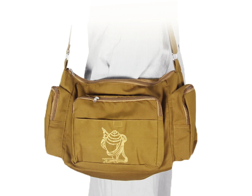 

2018 New Top Quality Unisex Monk Lay Bonze One-shoulder Canvas Bag Buddhism Travel Sling Bags