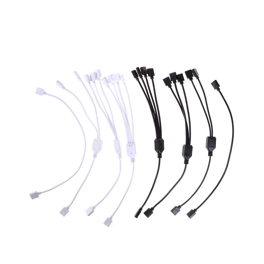 

DC 12V 1 to 1/2/3/4 Female RGB Led Strip Light 4 Pin Splitter for 3528 5050 RGB Led Light Strips 1pcs