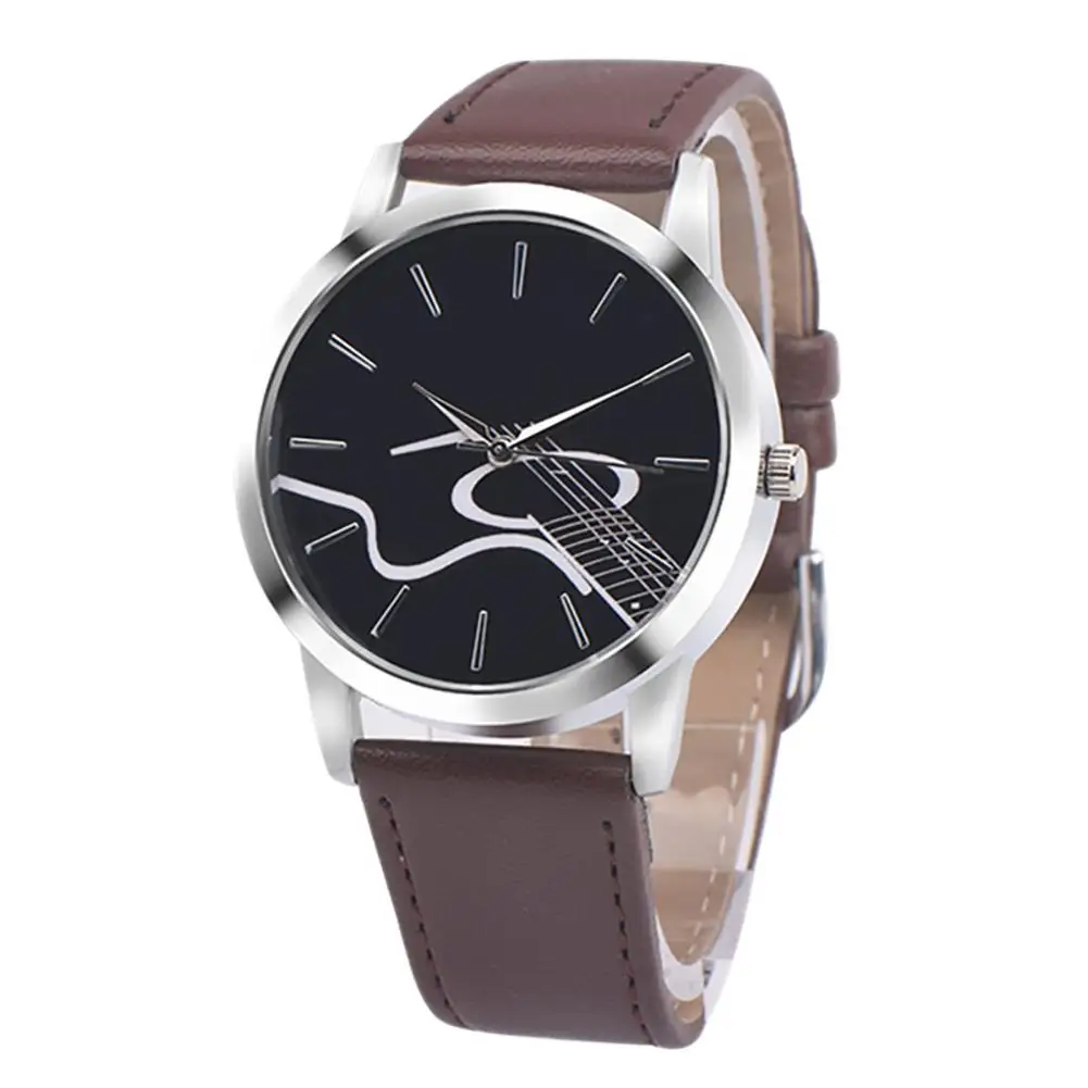 

Fresh Men erkek kol saati Women Guitar Scale Quartz Analog Round Dial Party Wrist Watch Gift relogio masculino watch men