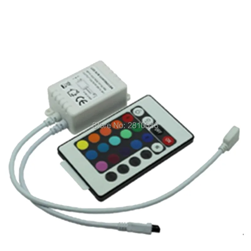 

2 pcs/lot Infrared 24 key led rgb controller New Common anode RGB led controller DC 12-24V full color controller for led strips