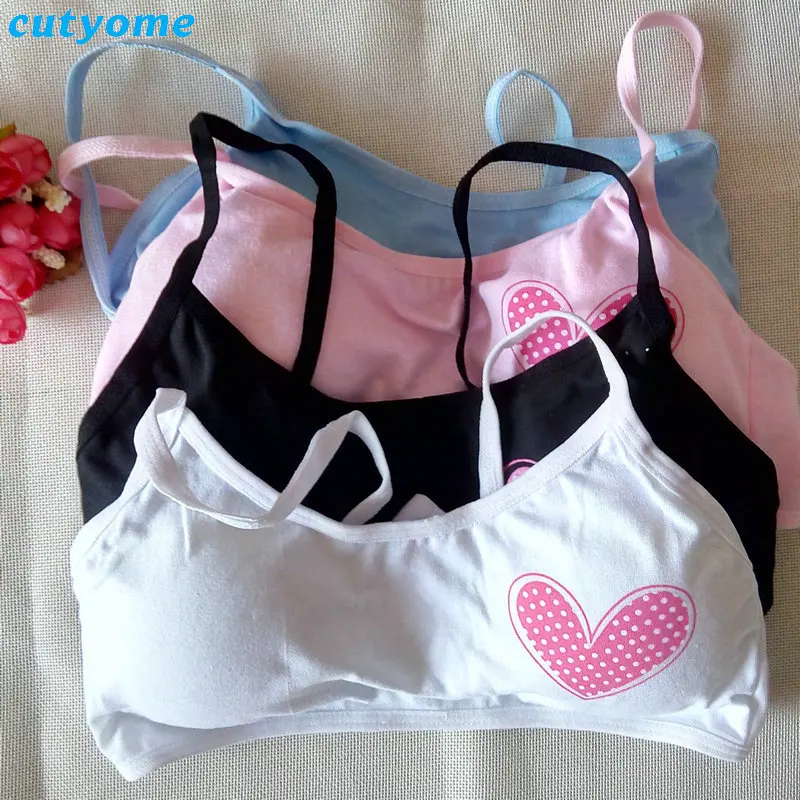 2017 Real Limited Heart Design Girls Training Bra Teenage Girl