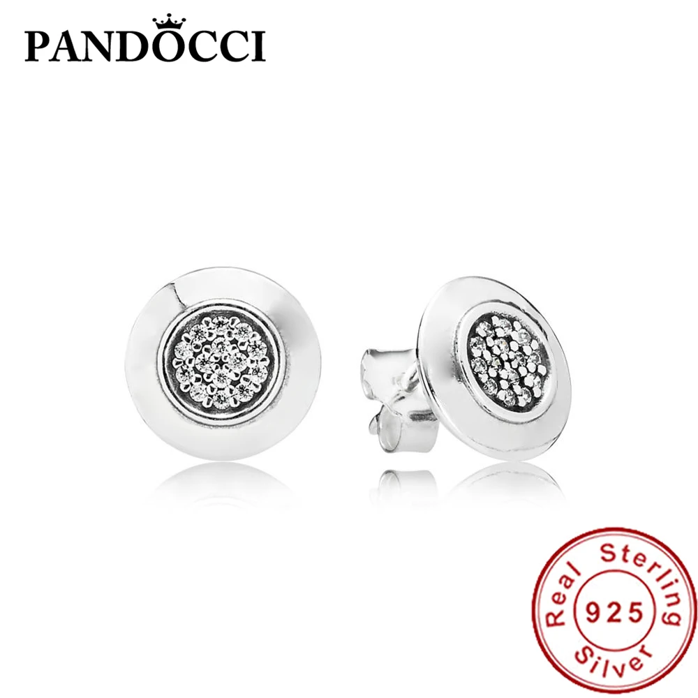 

PANDOCCI 100% 925 Sterling Silver 1:1 290743CZ ABSTRACT ELEGANCE EARRING STUDS Ear Studs Vintage Original Wedding Jewelry