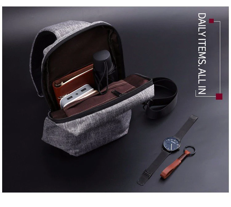 AHRI 2017 New Soft Waterproof High Capacity Chest Bag For Men Female Canvas Sling Bag Casual Crossbody Bags For Short Trip Urban 9