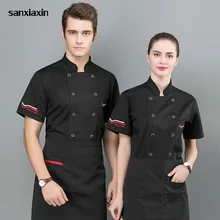Best Price Men and women embroidery chef uniforms restaurant hotel Double breasted catering bakery cotton Chef Jackets M-3XL waitress shirt Best Price Men and women embroidery chef uniforms restaurant hotel Double breasted catering bakery cotton Chef Jackets M-3XL waitress shirt