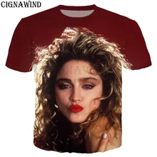 Модная дизайнерская футболка для мужчин/женщин в стиле хип-хоп, поп-королева Мадонна, 3d принт, футболки, повседневная футболка в стиле Харадзюку, уличная футболка, топы