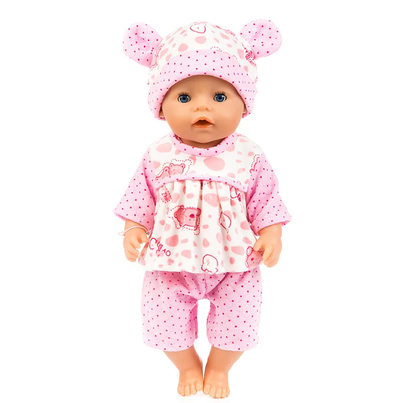 Кукольная одежда, плюшевые сиамские пижамы в виде животных, 41 см, детская одежда, кукла Rebirth, подходит для 18 дюймовых кукол, детская одежда - Цвет: C