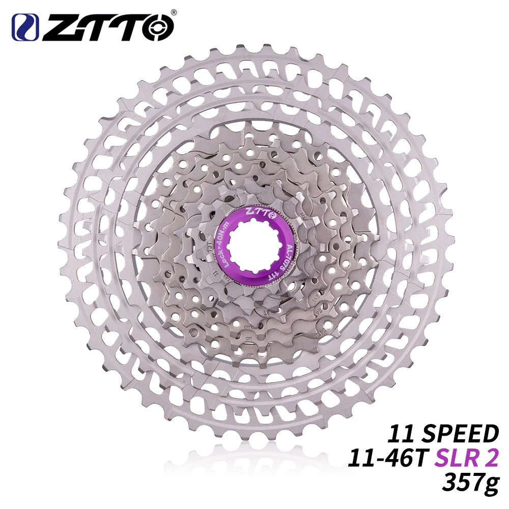 Ztto 11-velocidade 11-46 t slr 2 bicicleta cassete hg compatível 11s ultralight 46 t cnc k7 para mountain bike gx x1 nx m8000 com 11 velocidades