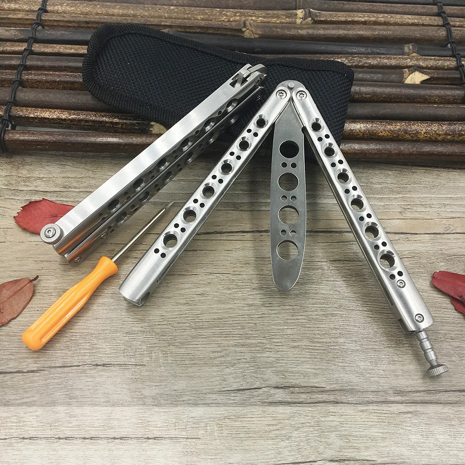 

New Version BM40 knife butterfly with integrated handle screwdriver bag Practice Butterfly Training Knife game knife folding