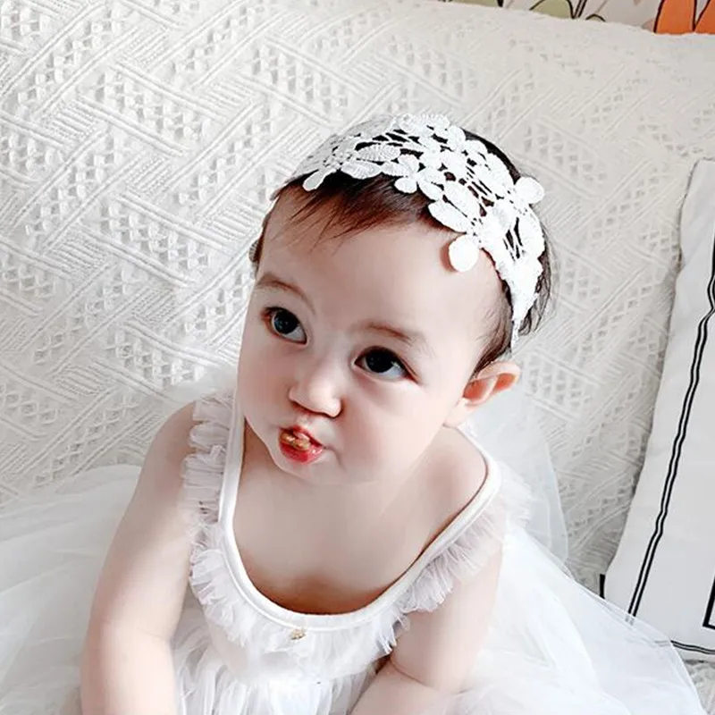 

Jolly S White Pink Lace Hair Ribbon For Baby Girls Kids Party Wedding Flower Girls Headband Hair Bands Girls hair Accessories