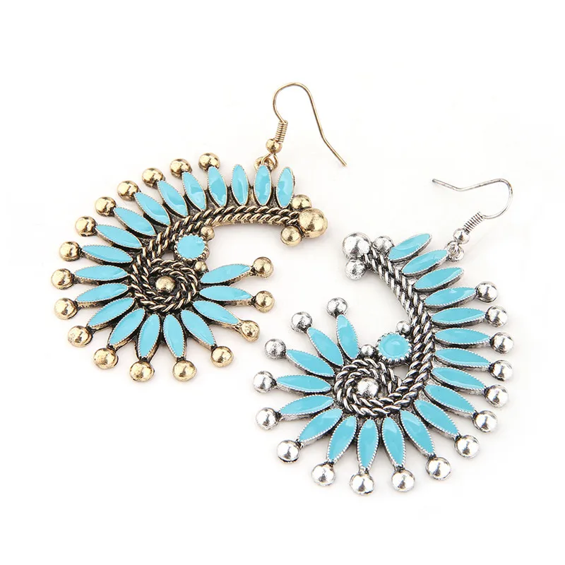 Богемные серьги для женщин винтажные богемные массивные этнические цыганские