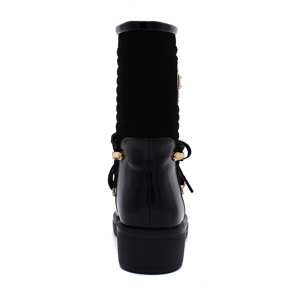 Botte Chaussures De 35 red Mode Au D'hiver Fur With Bottes Fur 40 Femmes Grande Dropship Doratasia black mollet Black Wine Neige 2018 Femme red Taille Garder Chaud Mi Wine FwtxaYP8q