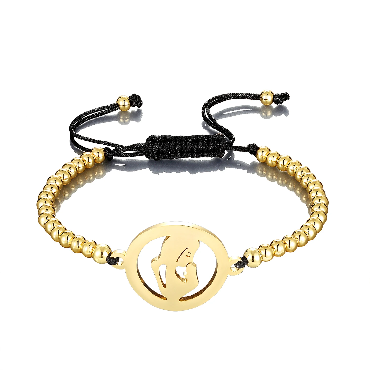 Maria Charm Premium Stainless Steel Bead Bracelet Natural Energy Yoga