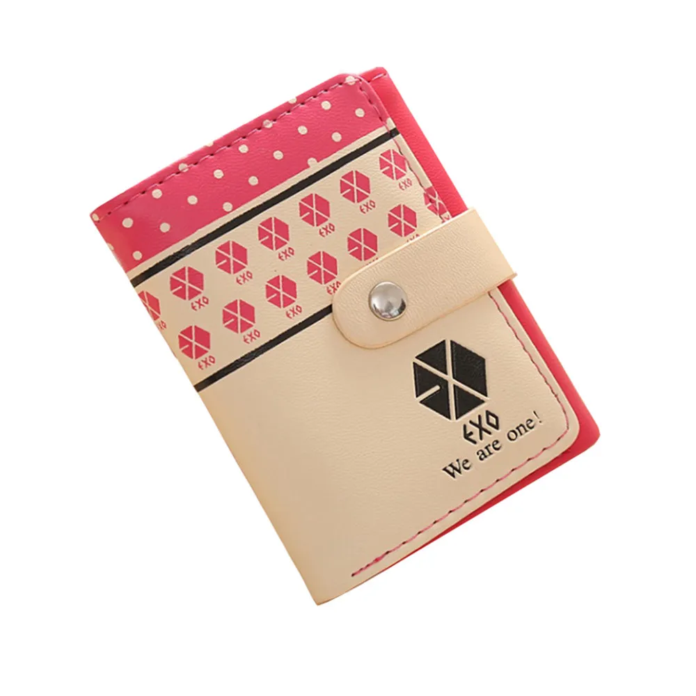 

2019 New Woman Wallet Short Style KPOP EXO Simple Clutch Hasp Girls Purse Change Purse Hasp Money Bag Carteira Feminina