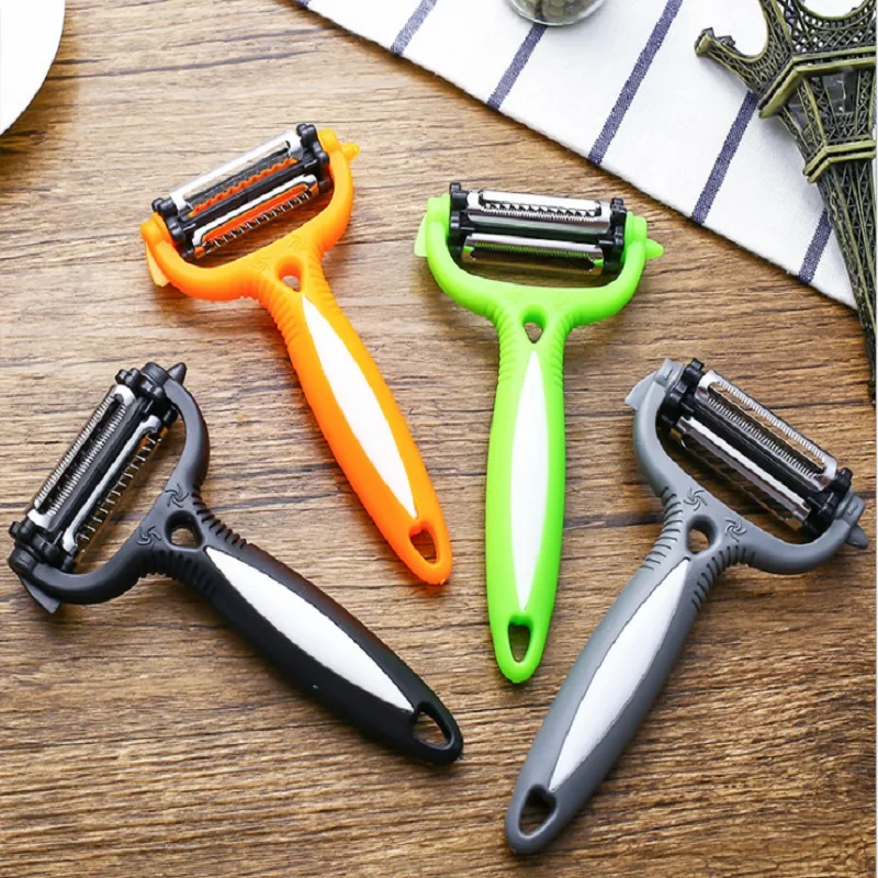 

3 in 1 Rotary Multifunction Fruit Vegetable Peeler Stainless Steel Peel Shredder Zesters Grater Cutter Kitchen Tools Accessories