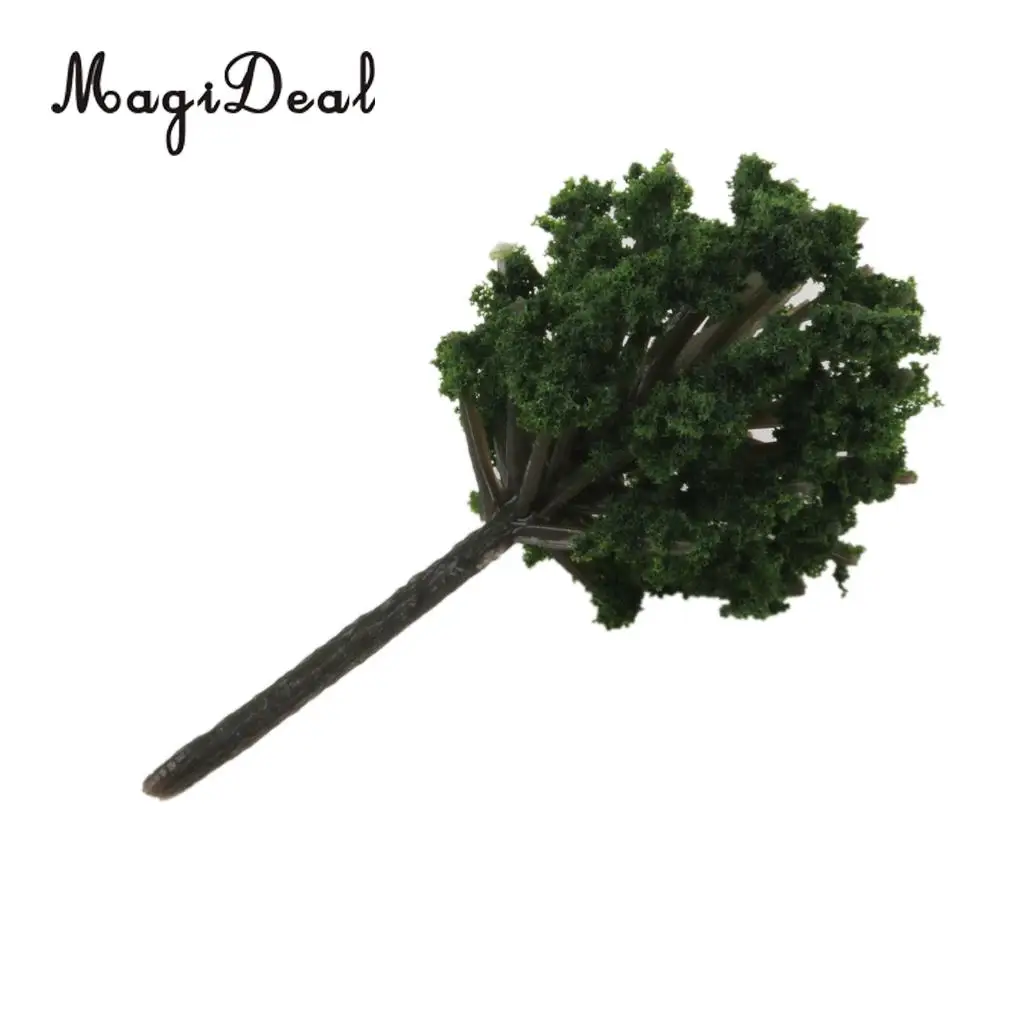 50Pcs 1/300 Scale 4cm Dark Green Model Trees Z Scale Train Street Park Countryside Model Building Scenery Landscape 4Colors