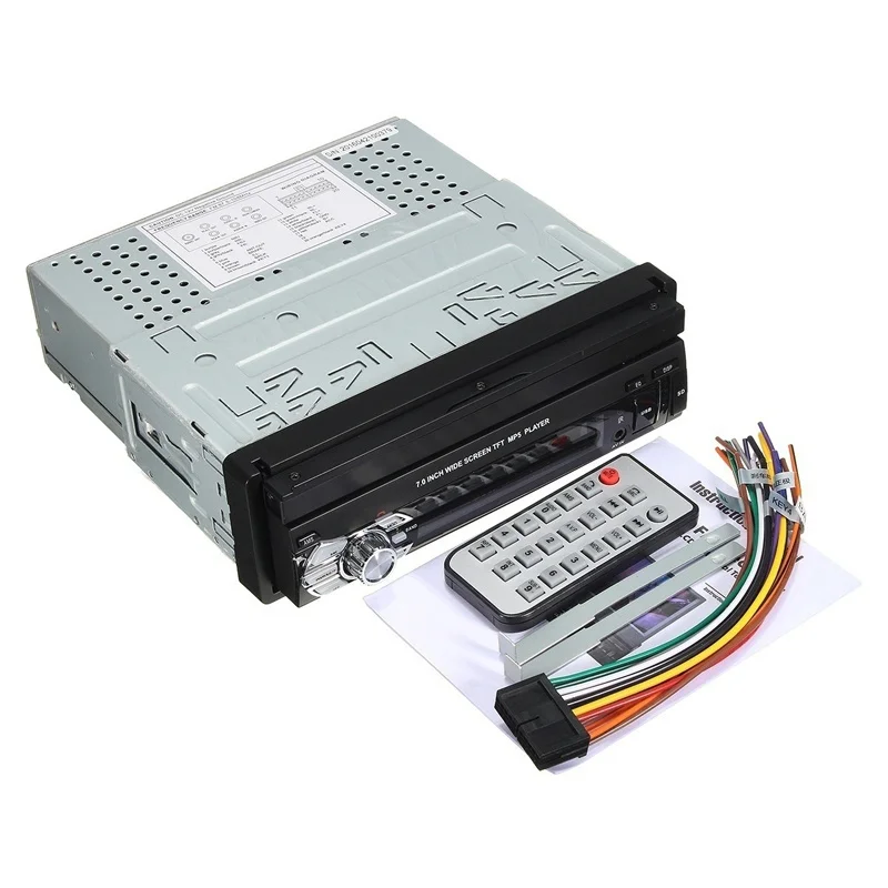 Podofo 1din Car Radio Retractab Autoradio Bluetooth Car Stereo 7\ Podofo 1din Car Radio Retractab Autoradio Bluetooth Car Stereo 7\