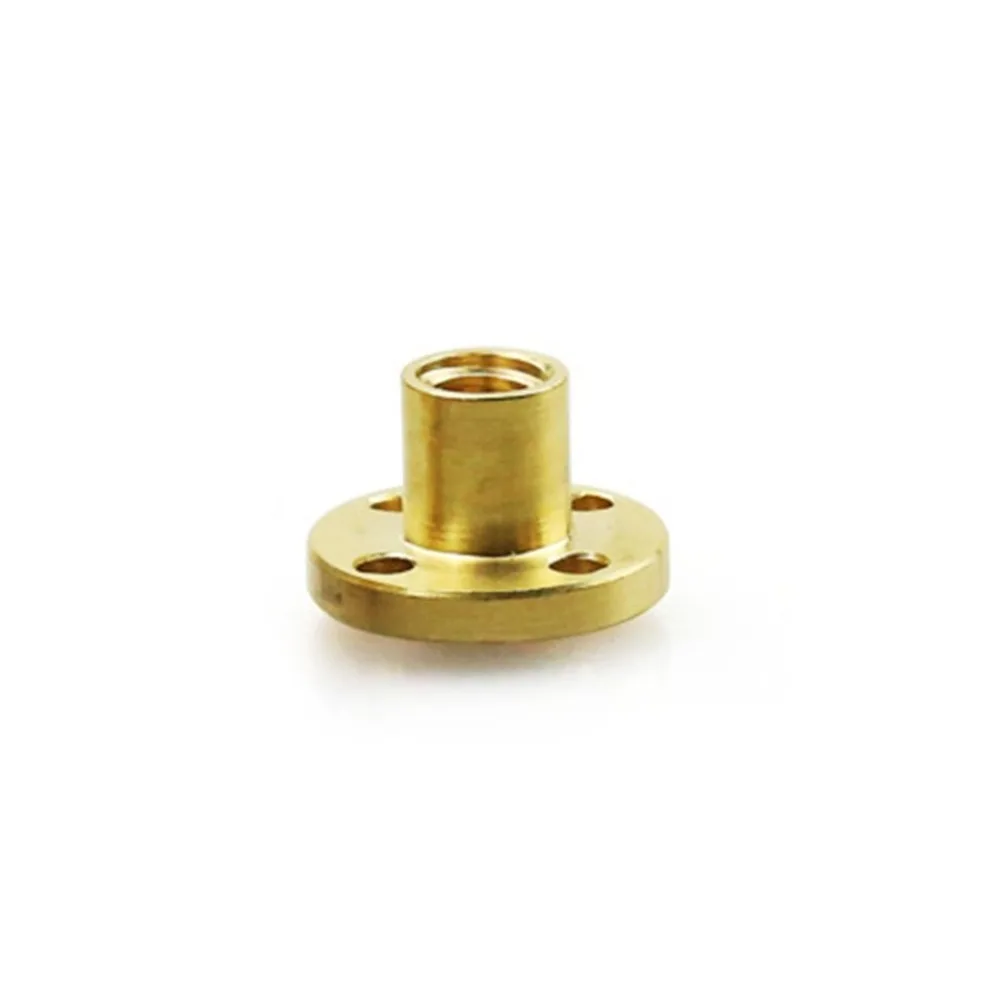 

T8 Copper Screw Nut Pitch 2mm Lead Screw Stepper Motor Rail Screw Flange Brass Screw Nut 3D Printer Accessories