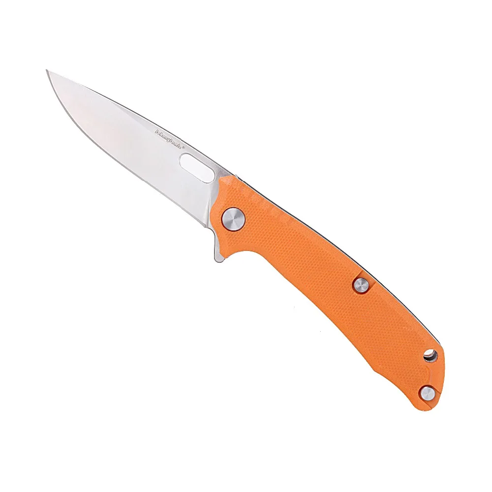 

WHYEDC Version JohnnyJamie Spadger C61GPOR Small Knife Pocket 14C28N Stainless Steel Blade Orange G10 Handle EDC Knifes Tools
