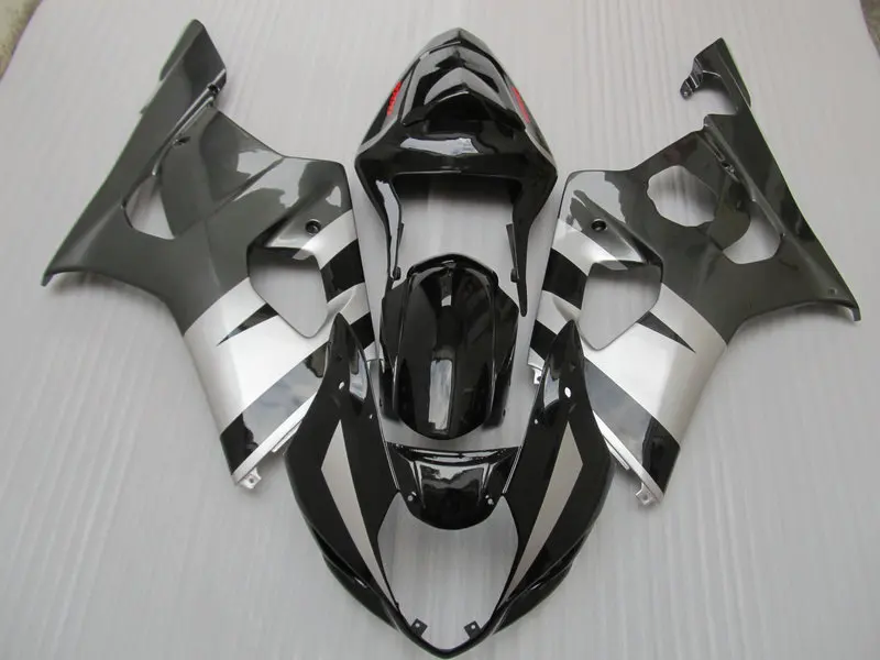 

Injection mold Fairing Kit for SUZUKI GSXR1000 K3 03 04 GSXR 1000 2003 2004 gsxr1000 ABS Silver black Fairings set+gifts SG29