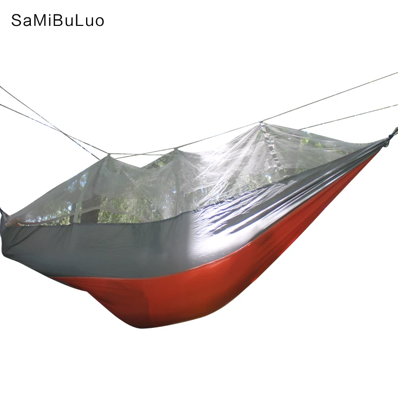 

SAMIBULUO 2 Person Outdoor Camping Hunting Mosquito Net Parachute Hammock Garden Hanging Bed Leisure Hammock