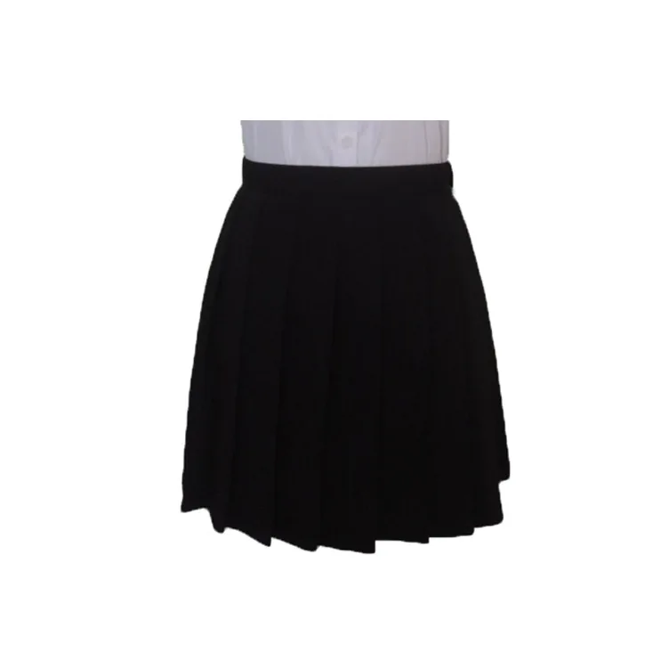 

Plus Size Women Japan Style Solid Pleated Empire Mini Skirt School Girl Uniform