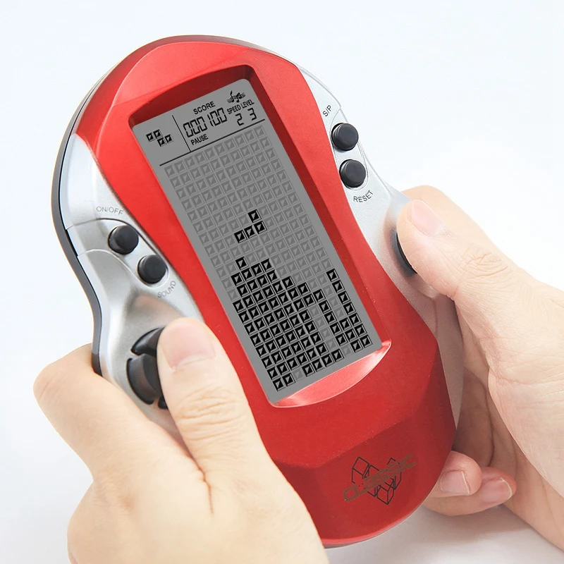 Ретро Классический тетрис портативные игровые плееры детские электронные игры игрушки светодиодная игровая консоль с большим экраном