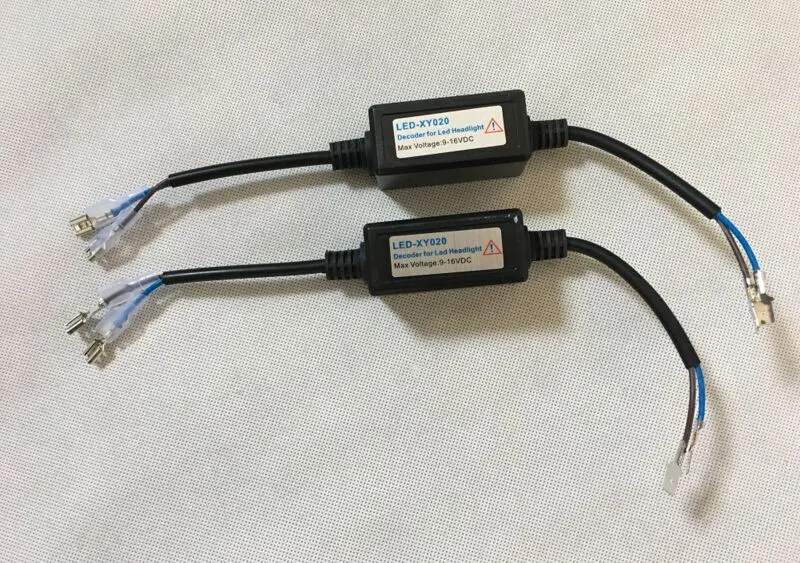 

2pcs H1 LED Headlight Canbus Decoder Adapter Error Free Anti Flicker Flash Error Canceler higher spec