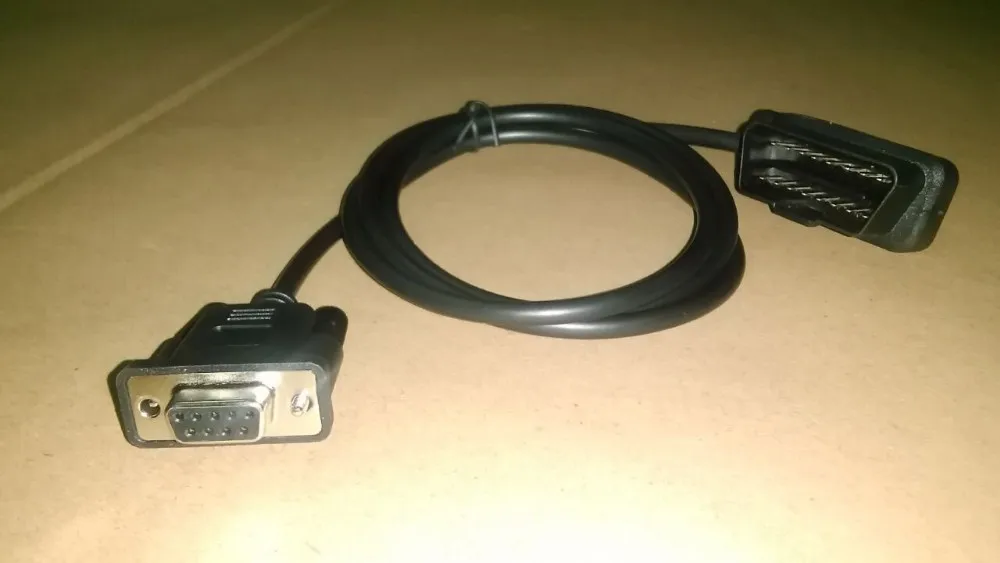 2015 New! 1m 100cm Car OBDII OBD 2 Connector OBD2 16pin 16 pin Male Female Plug to DB9 RS232 Serial Diagnostic Adapter Cable (6)
