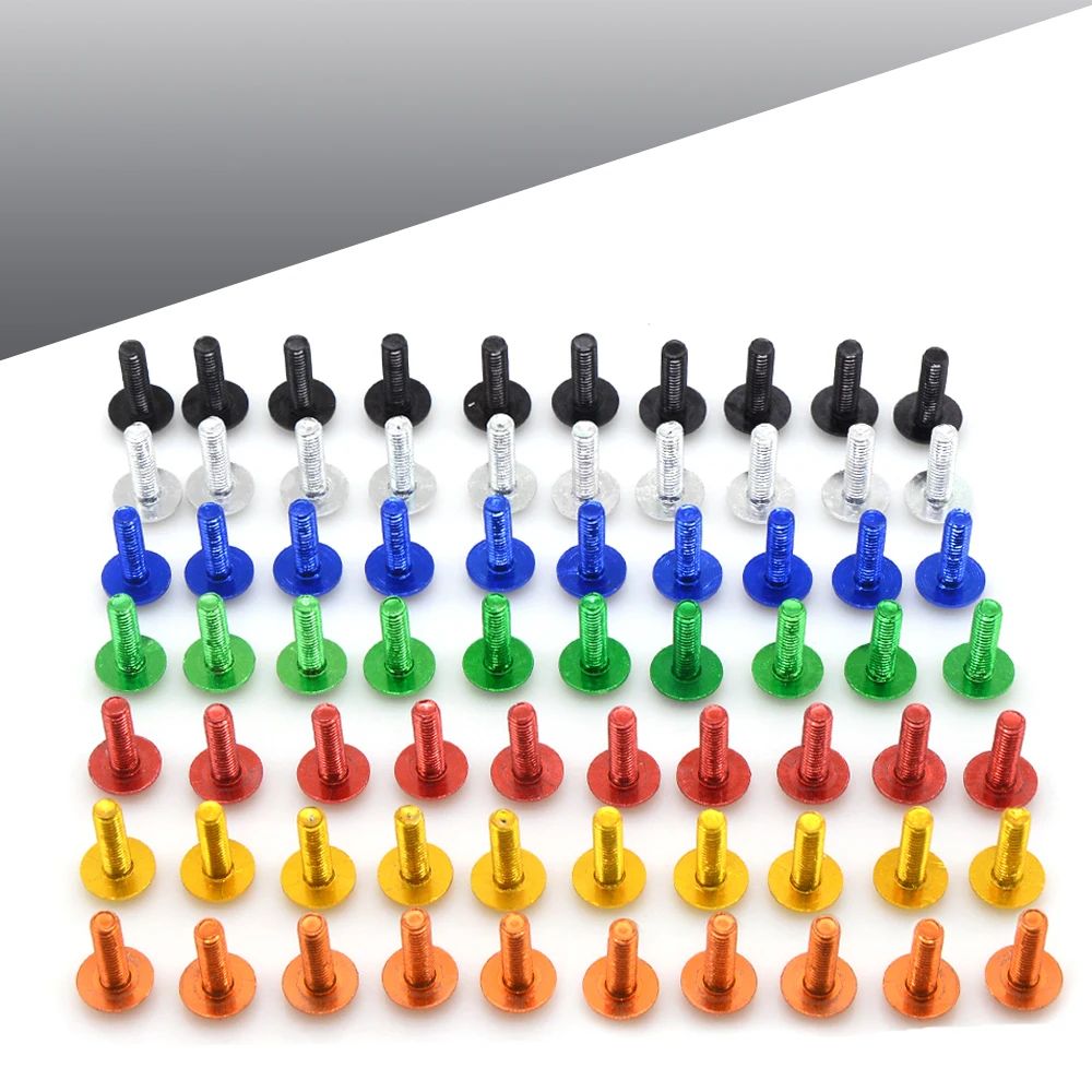

10x 6mm Universal Motorcycle Fairing Body Bolts Scooter Nuts Bolts Spire Speed Fastener Clips Screw Spring Bolts Nuts