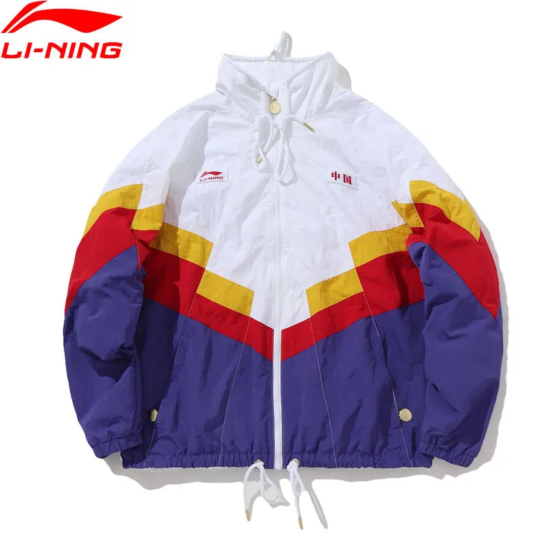 Li-Ning Unisex The Trend Jacket Nylon Mesh Breathable Full-zip Hit-color LiNing Sports Loose Retro Jakcets AJDP057 CJAS19